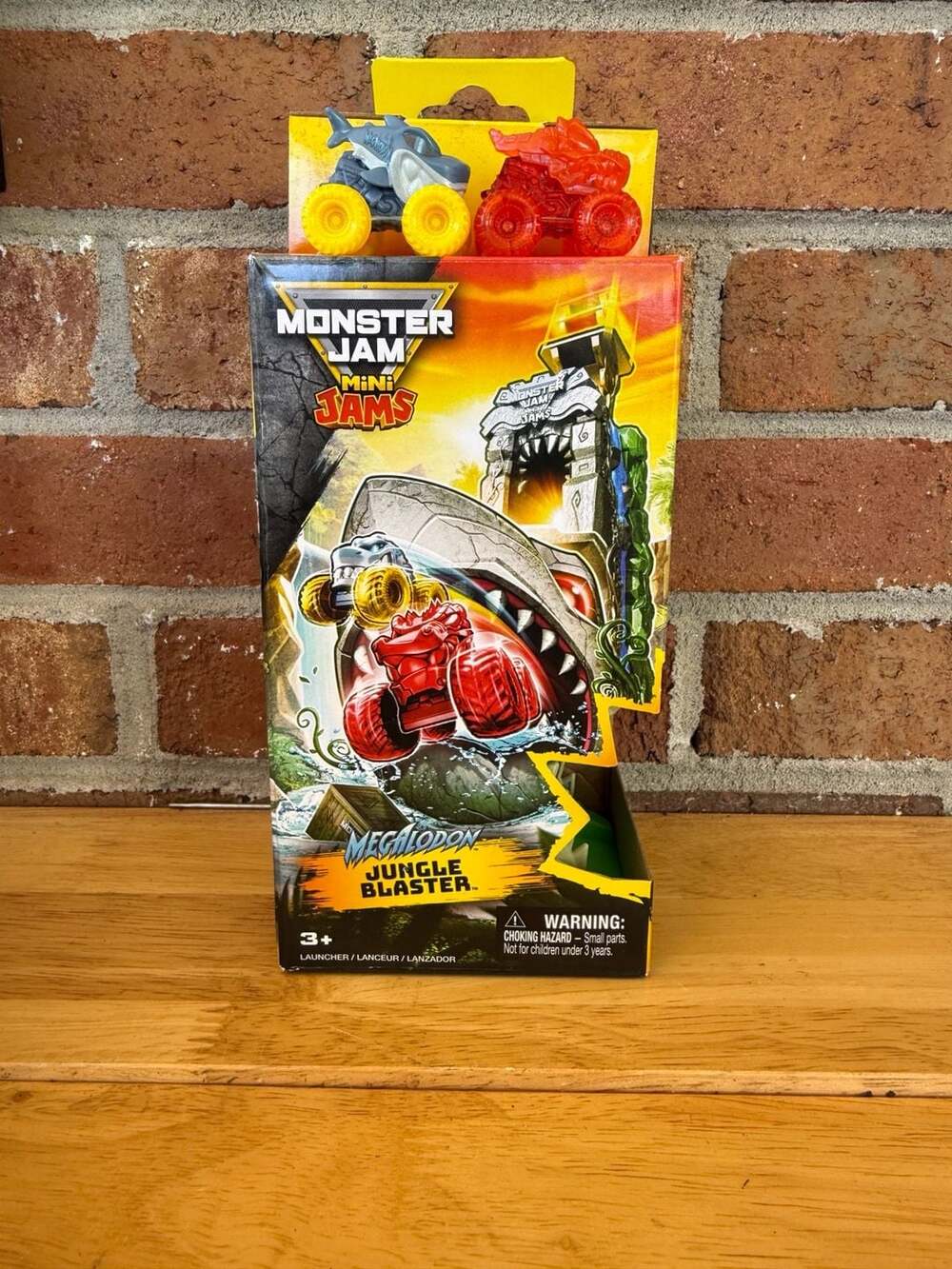 Monster Jam Mini Jams Megalodon Jungle Blaster  w/ 2 Exclusive Monster Trucks